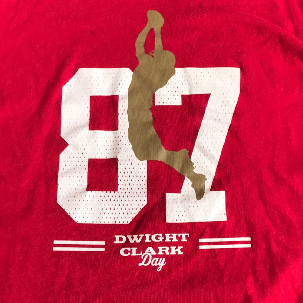 Levi’s size XL 87 Dwight Clark # 87 red shirt